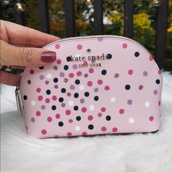 Kate spade confetti dot dome cosmetics bag - Picture 3 of 4